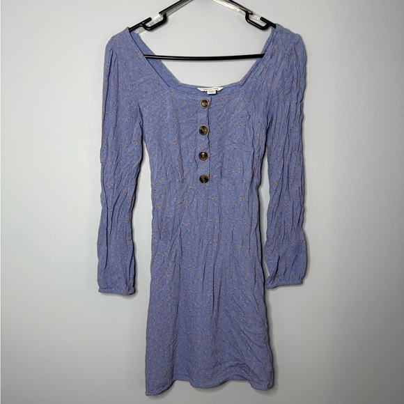 AE Long Sleeve Square Neck Mini Dress - Picture 1 of 7